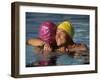 Female Swimmers Reacts to Victory-null-Framed Photographic Print