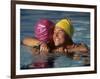 Female Swimmers Reacts to Victory-null-Framed Photographic Print