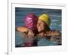 Female Swimmers Reacts to Victory-null-Framed Photographic Print