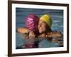 Female Swimmers Reacts to Victory-null-Framed Photographic Print