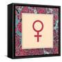 Female Symbol - Feminism-Swedish Marble-Framed Stretched Canvas