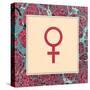 Female Symbol - Feminism-Swedish Marble-Stretched Canvas