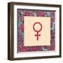 Female Symbol - Feminism-Swedish Marble-Framed Art Print