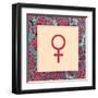 Female Symbol - Feminism-Swedish Marble-Framed Art Print