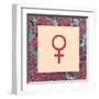 Female Symbol - Feminism-Swedish Marble-Framed Art Print