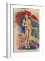 Female Tahitian Nude-Paul Gauguin-Framed Giclee Print