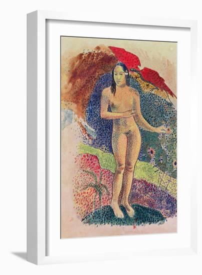 Female Tahitian Nude-Paul Gauguin-Framed Giclee Print