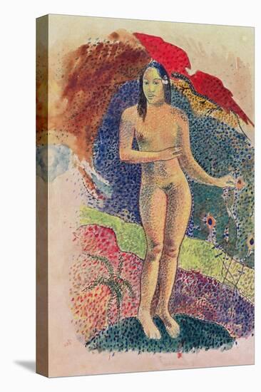 Female Tahitian Nude-Paul Gauguin-Stretched Canvas