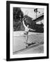 Female Tennis Player Reaching for Shot-null-Framed Photo