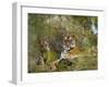 Female Tiger, with Four-Month-Old Cub, Bandhavgarh National Park, India-Tony Heald-Framed Premium Photographic Print