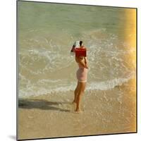 Female Tourist Enjoying Surf on a Florida Beach-Yale Joel-Mounted Photographic Print
