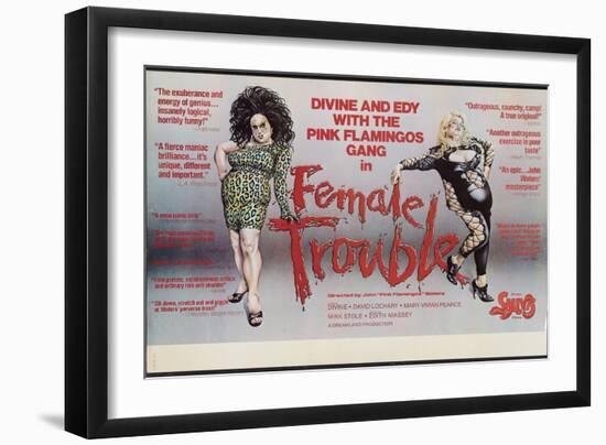 Female Trouble, Divine, Edith Massey, 1974-null-Framed Art Print