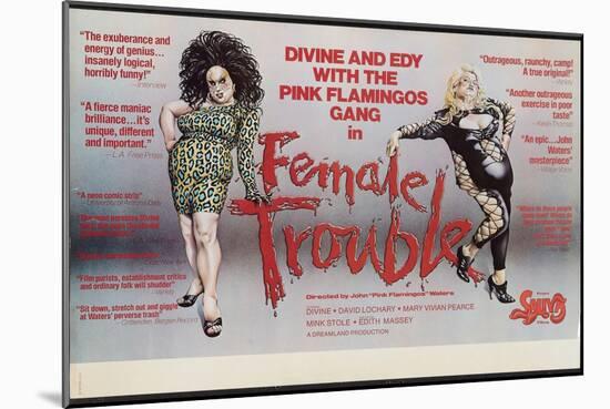 Female Trouble, Divine, Edith Massey, 1974-null-Mounted Art Print