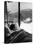 Female Tuberculosis Patient Lying under an Electric Blanket in Bed on Large Porch-Alfred Eisenstaedt-Stretched Canvas