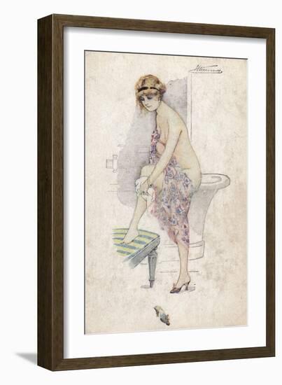 Female Type after Bath-null-Framed Art Print