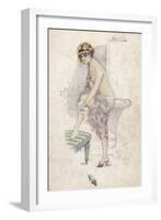 Female Type after Bath-null-Framed Art Print