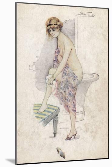 Female Type after Bath-null-Mounted Art Print