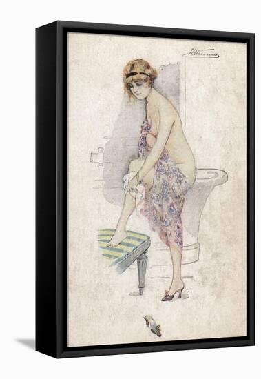 Female Type after Bath-null-Framed Stretched Canvas