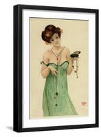 Female Type with Jewels-Ernst Ludwig Kirchner-Framed Art Print