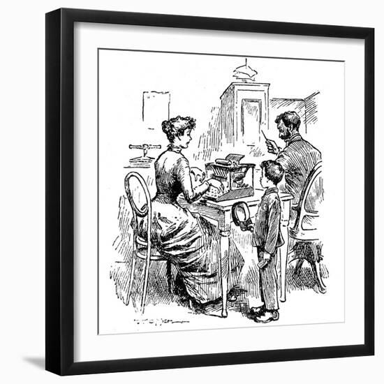 Female Typist, 1893-null-Framed Giclee Print