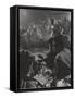 Female Vocalist Entertains Patrons at Cafe Society Downtown-Gjon Mili-Framed Stretched Canvas