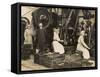 Female War Workers in a Manchester Munitions Factory-null-Framed Stretched Canvas