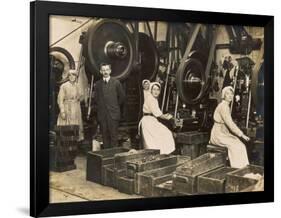 Female War Workers in a Manchester Munitions Factory-null-Framed Photographic Print