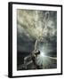 Female Warrior on the Road with Her Katana Sword-Netfalls-Framed Photographic Print