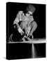 Female Welder at Work in a Steel Mill, Replacing Men Called to Duty During World War II-Margaret Bourke-White-Stretched Canvas