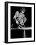 Female Welder at Work in a Steel Mill, Replacing Men Called to Duty During World War II-Margaret Bourke-White-Framed Photographic Print