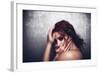 Female with Red Curly Hair-Luis Beltran-Framed Photographic Print