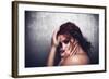 Female with Red Curly Hair-Luis Beltran-Framed Photographic Print