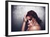 Female with Red Curly Hair-Luis Beltran-Framed Photographic Print