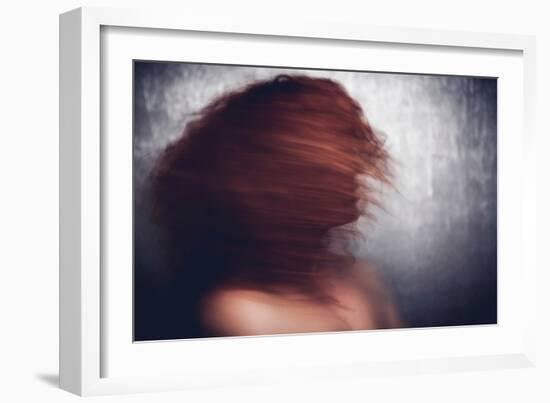 Female with Red Curly Hair-Luis Beltran-Framed Photographic Print