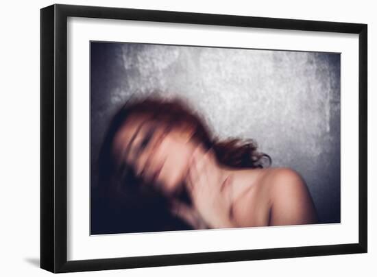 Female with Red Curly Hair-Luis Beltran-Framed Photographic Print