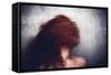 Female with Red Curly Hair-Luis Beltran-Framed Stretched Canvas