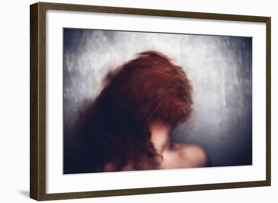 Female with Red Curly Hair-Luis Beltran-Framed Photographic Print