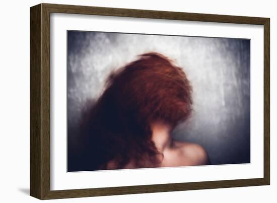 Female with Red Curly Hair-Luis Beltran-Framed Photographic Print