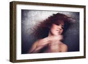 Female with Red Curly Hair-Luis Beltran-Framed Photographic Print