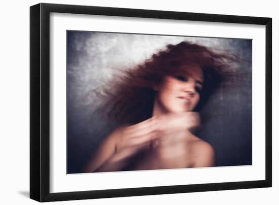 Female with Red Curly Hair-Luis Beltran-Framed Photographic Print