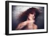 Female with Red Curly Hair-Luis Beltran-Framed Photographic Print