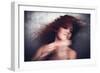 Female with Red Curly Hair-Luis Beltran-Framed Photographic Print