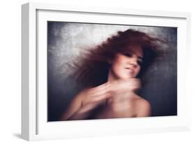 Female with Red Curly Hair-Luis Beltran-Framed Photographic Print