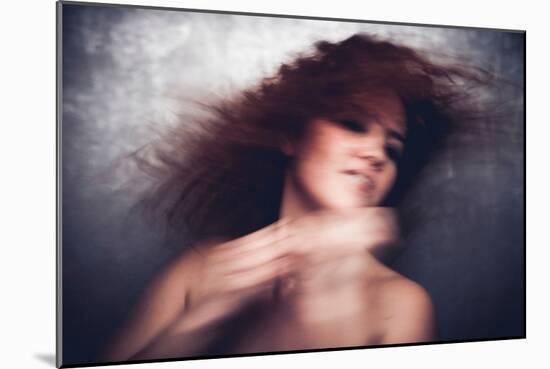 Female with Red Curly Hair-Luis Beltran-Mounted Photographic Print