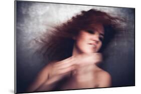 Female with Red Curly Hair-Luis Beltran-Mounted Photographic Print