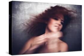 Female with Red Curly Hair-Luis Beltran-Stretched Canvas