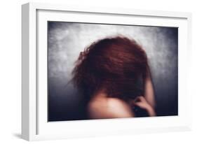 Female with Red Curly Hair-Luis Beltran-Framed Photographic Print