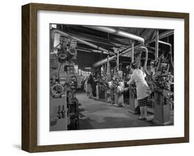 Female Workers Sharpening Saw Blades, Sheffield, South Yorkshire, 1963-Michael Walters-Framed Photographic Print
