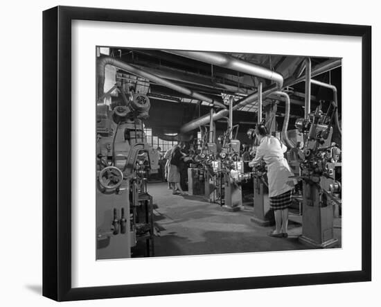 Female Workers Sharpening Saw Blades, Sheffield, South Yorkshire, 1963-Michael Walters-Framed Photographic Print