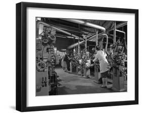 Female Workers Sharpening Saw Blades, Sheffield, South Yorkshire, 1963-Michael Walters-Framed Photographic Print